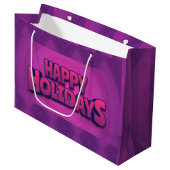 Happy Holidays Große Geschenktasche Geschenktüte