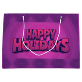 Happy Holidays Große Geschenktasche Geschenktüte