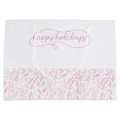 Happy Holidays Große Geschenktüte (Vorderseite)