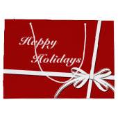 Happy Holidays Große Geschenktüte (Rückseite)