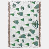 Happy Holidays Grüne Bäume Decke (Vorderseite Vertikal)