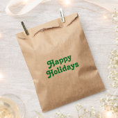 "Happy Holidays" grüne Buchstaben Weihnachts-Party Geschenktütchen (Ausgeschnitten)