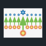 Happy Holidays Grußkarte - Weihnachten Hanukkah<br><div class="desc">Kennt Leute, die ein bisschen von allem feiern? Diese Karte zeigt einen Wald von Holiday Trees; dreh es über (verkehrt herum) und es zeigt die Hanukkah menorah Kerzen. Lass deinen Freunden, welche Art zu zeigen. Die Karte ist für Christen und Juden niedlich und angemessen. (Meine Familie ist halb und halb.)...</div>