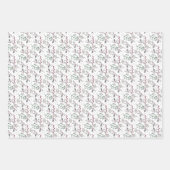 Happy Holidays Grußwünsche auf schwarz und weiß Geschenkpapier Set (Vorderseite)