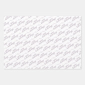 Happy Holidays Grußwünsche auf schwarzem violettem Geschenkpapier Set (Vorderseite 3)