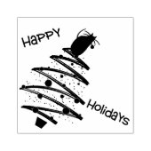 Happy Holidays Gummistempel (Prägung)
