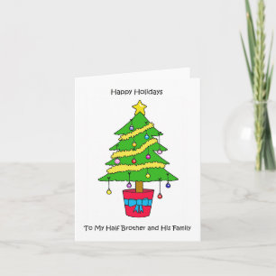 Happy Holidays Half Brother und seine Familie Karte