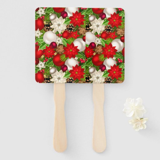 Happy Holidays Hand Fans Fächer (Vorne und Hinten)
