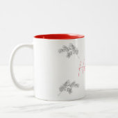 Happy Holidays Handgezeichnete Kiefernkone Generik Zweifarbige Tasse (Links)