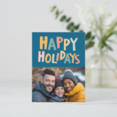 HAPPY HOLIDAYS Handmade Custom FOTO Weihnachten (Stehend Vorderseite)