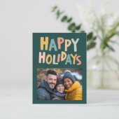 HAPPY HOLIDAYS Handmade Custom FOTO Weihnachten (Stehend Vorderseite)