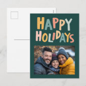 HAPPY HOLIDAYS Handmade Custom FOTO Weihnachten (Vorne/Hinten)