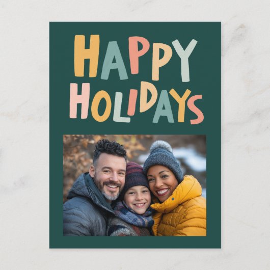 HAPPY HOLIDAYS Handmade Custom FOTO Weihnachten (Vorderseite)