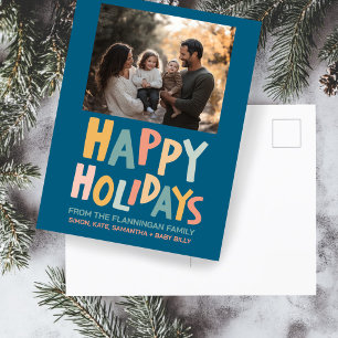 HAPPY HOLIDAYS Handmade Custom FOTO Weihnachten