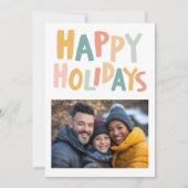 HAPPY HOLIDAYS Handmade Custom FOTO Weihnachten (Vorderseite)