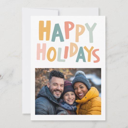 HAPPY HOLIDAYS Handmade Custom FOTO Weihnachten (Vorderseite)