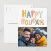 HAPPY HOLIDAYS Handmade Custom FOTO Weihnachten (Vorne/Hinten)