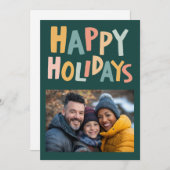 HAPPY HOLIDAYS Handmade Custom FOTO Weihnachten (Vorne/Hinten)