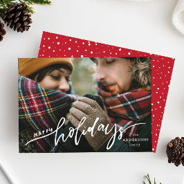 Happy Holidays Handschrift Script Overlay Foto Feiertagskarte