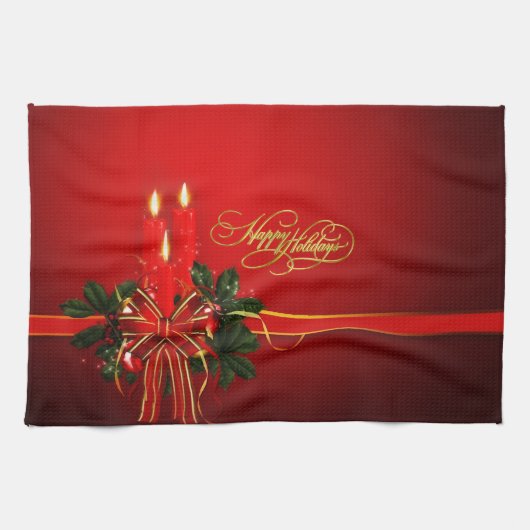 Happy Holidays Handtuch (Horizontal)