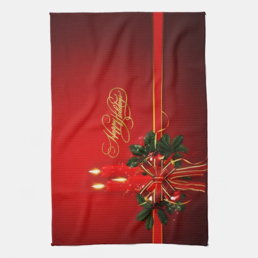 Happy Holidays Handtuch (Vertikal)