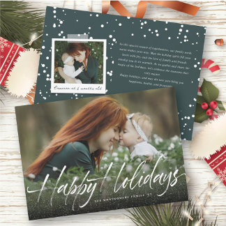 Happy Holidays Handwriting Zuckergusses Modernes F Feiertagskarte