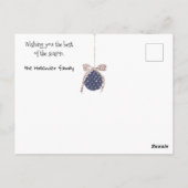 Happy Holidays Hängende Ornamente Postkarte (Rückseite)