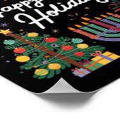 Happy Holidays Hanukkah Feliz Navidad Christmas Kw Poster (Ecke)