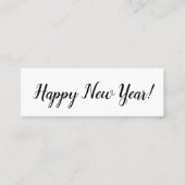 Happy Holidays/ Happy New Year Mini Business Card Mini Visitenkarte (Rückseite)