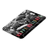 Happy Holidays | Helle und moderne Foto Magnet (Linke Seite)