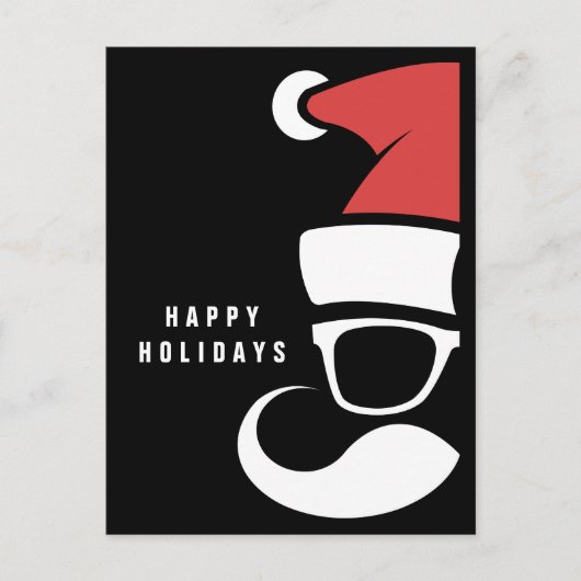 Happy Holidays Hipster Santa Postkarte (Vorderseite)