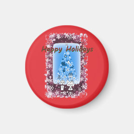 Happy Holidays HKo und TRobot von Hidemi Woods Magnet