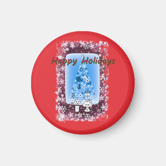 Happy Holidays HKo und TRobot von Hidemi Woods Magnet
