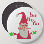 Happy Holidays Ho Ho Ho Frohe Weihnachten Button (Vorne & Hinten)
