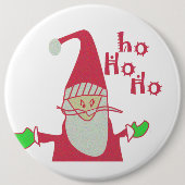 Happy Holidays Ho Ho Ho Frohe Weihnachten Button (Vorderseite)