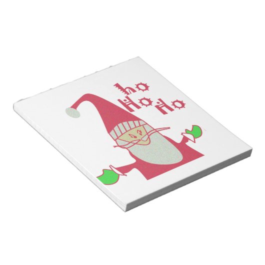 Happy Holidays Ho Ho Ho Frohe Weihnachten Notizblock (angewinkelt)