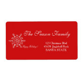 Happy Holidays Holiday Address Label (Vorne)