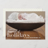 Happy Holidays | Holiday Foto Gruß Feiertagskarte (Vorne/Hinten)