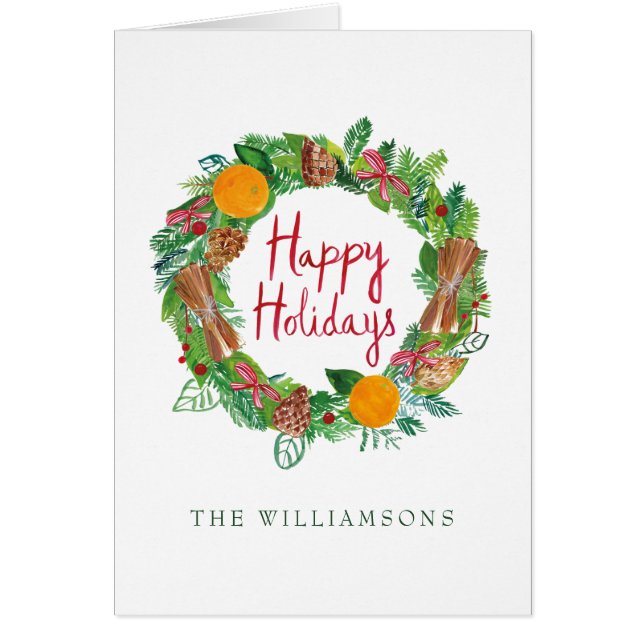 Happy Holidays | Holiday Wreath (Vorne)