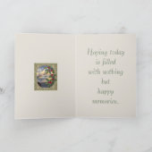 Happy Holidays Holly Berry Art Nouveau Christmas Karte (Innenseite)