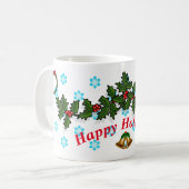 Happy Holidays Holly Leaf 2017 Kaffeetasse (Vorderseite Links)