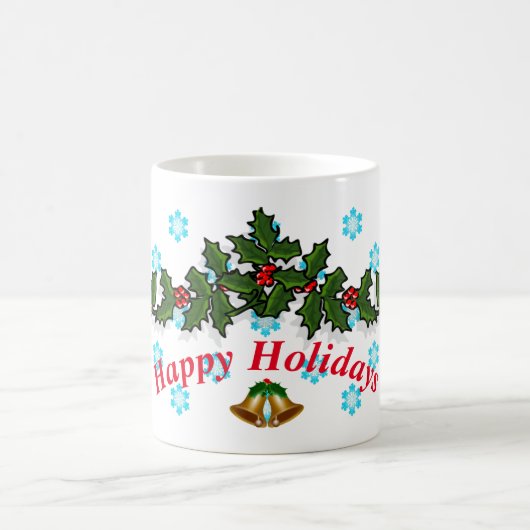 Happy Holidays Holly Leaf 2017 Kaffeetasse (Mittel)