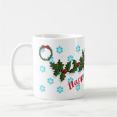 Happy Holidays Holly Leaf 2017 Kaffeetasse (Links)