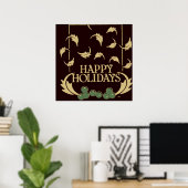 Happy Holidays Holly Poster (Heimbüro)