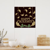 Happy Holidays Holly Poster (Küche)