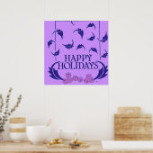 Happy Holidays Holly Poster (Küche)