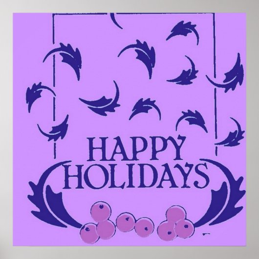 Happy Holidays Holly Poster (Vorne)