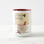 Happy Holidays Hot Coco Saisonale Tasse (Zentrum)