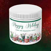 Happy Holidays Hot Cocoa Festive Rechteckiger Aufkleber