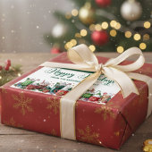 Happy Holidays Hot Cocoa Festive Rechteckiger Aufkleber